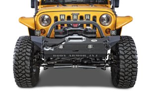 Jeep Wrangler JL Front Winch Bumper - Body Armor 4x4 - Mid-Stubby - Black - `18-`21